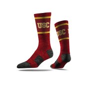 USC Trojans Cardinal Block Classic Crew Sock